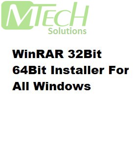 WinRAR 32Bit 64Bit Installer For All Windows